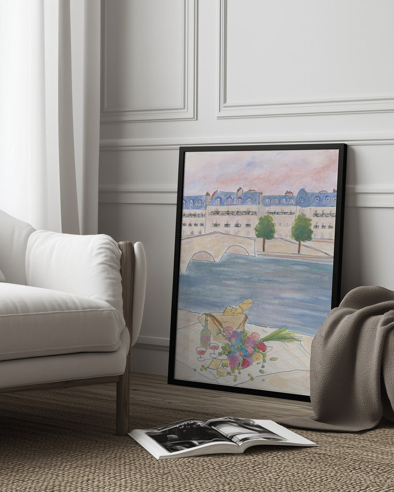 Picnic At the Seine 70x100 Poster och Canvastavla