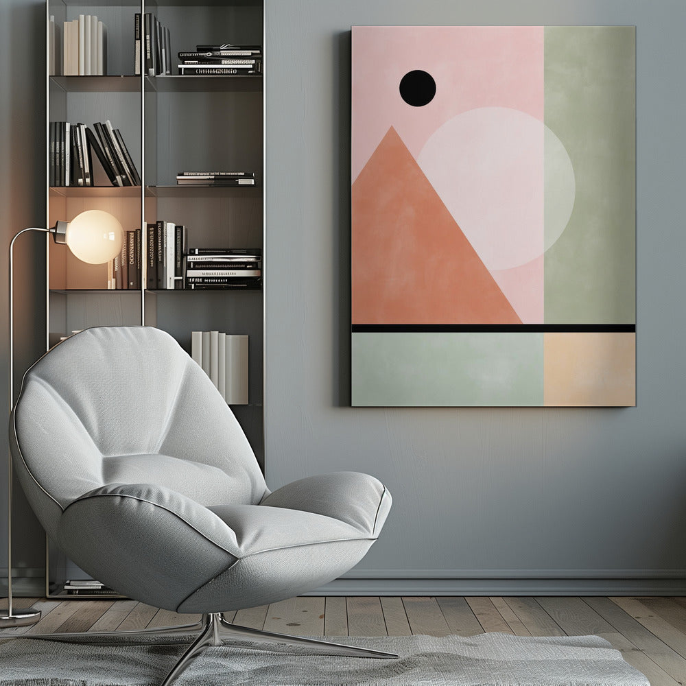 3x4 Aspectratio Pinkgreen27 Poster och Canvastavla