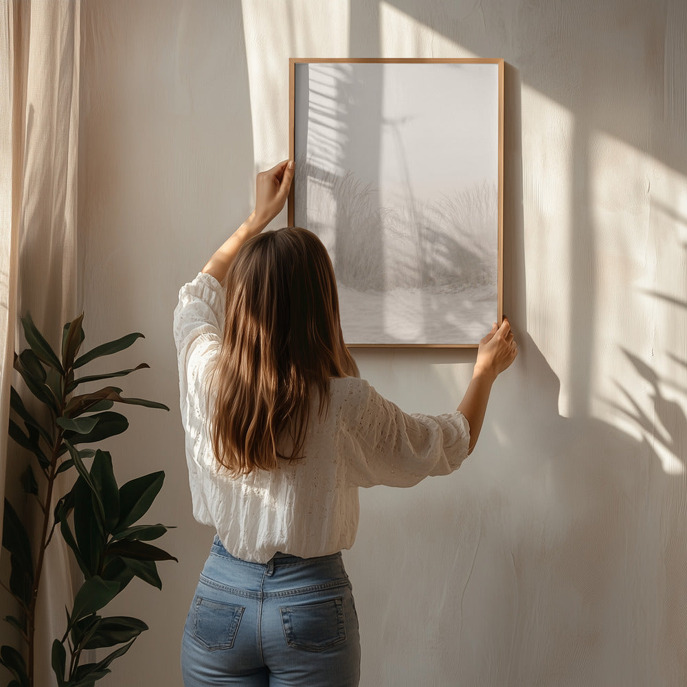 Dunes Grass Beige Poster och Canvastavla