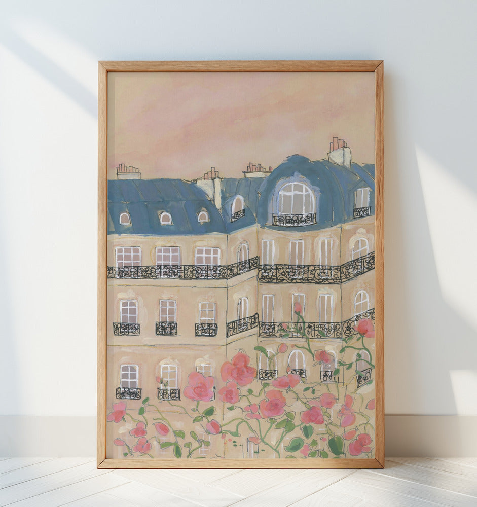 Sunset Over Paris 70x100 Poster och Canvastavla