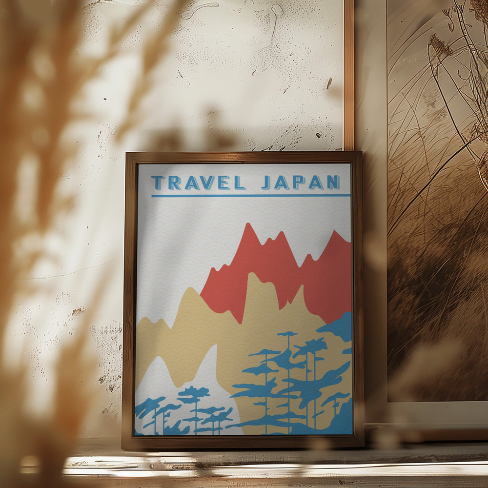 Traval Japan Minimilism Iii Poster och Canvastavla