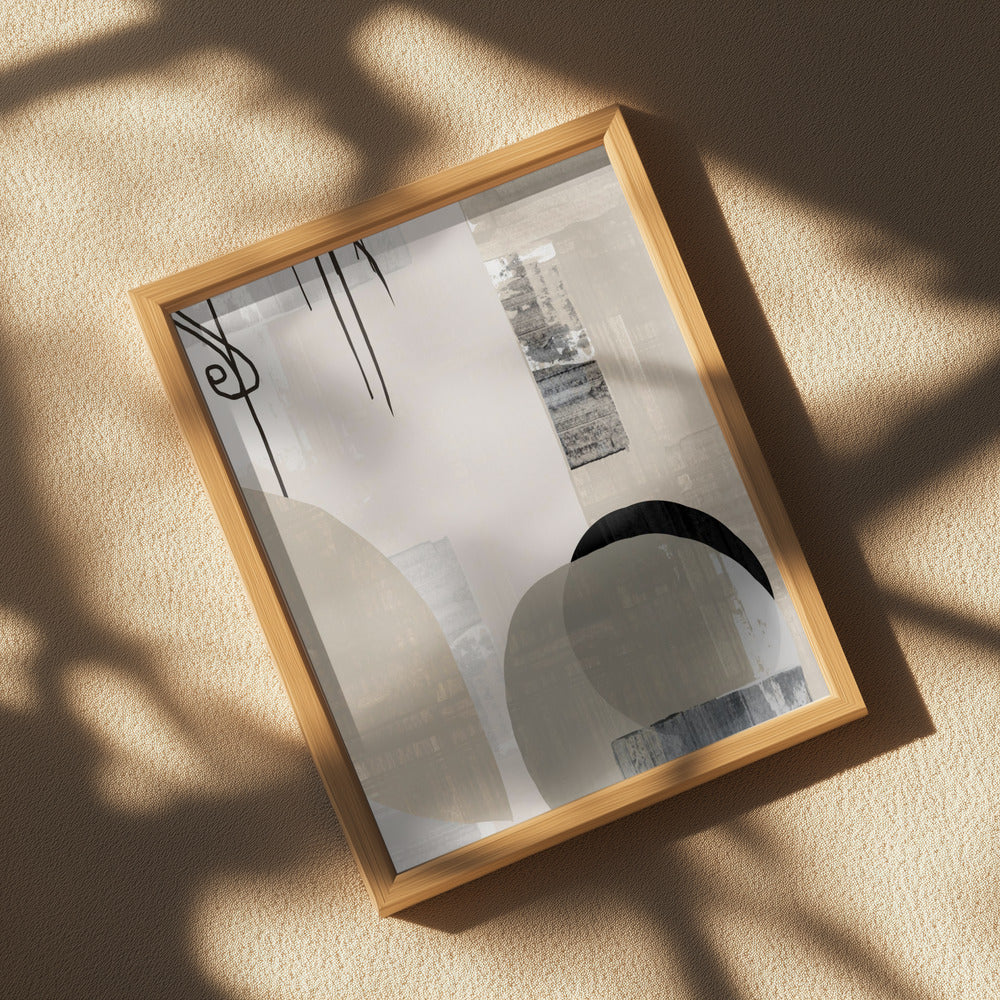 Monochrome Fluidity Poster och Canvastavla