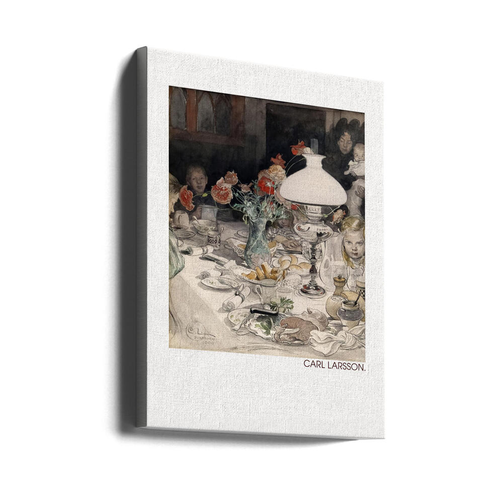 Around the Evening Lamp (1900) Poster och Canvastavla