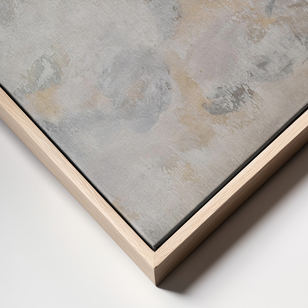 Coastal Misty Abstract Painting Poster och Canvastavla