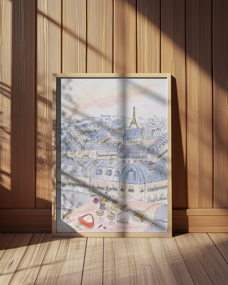 Parisian Rooftop 70x100 Poster och Canvastavla