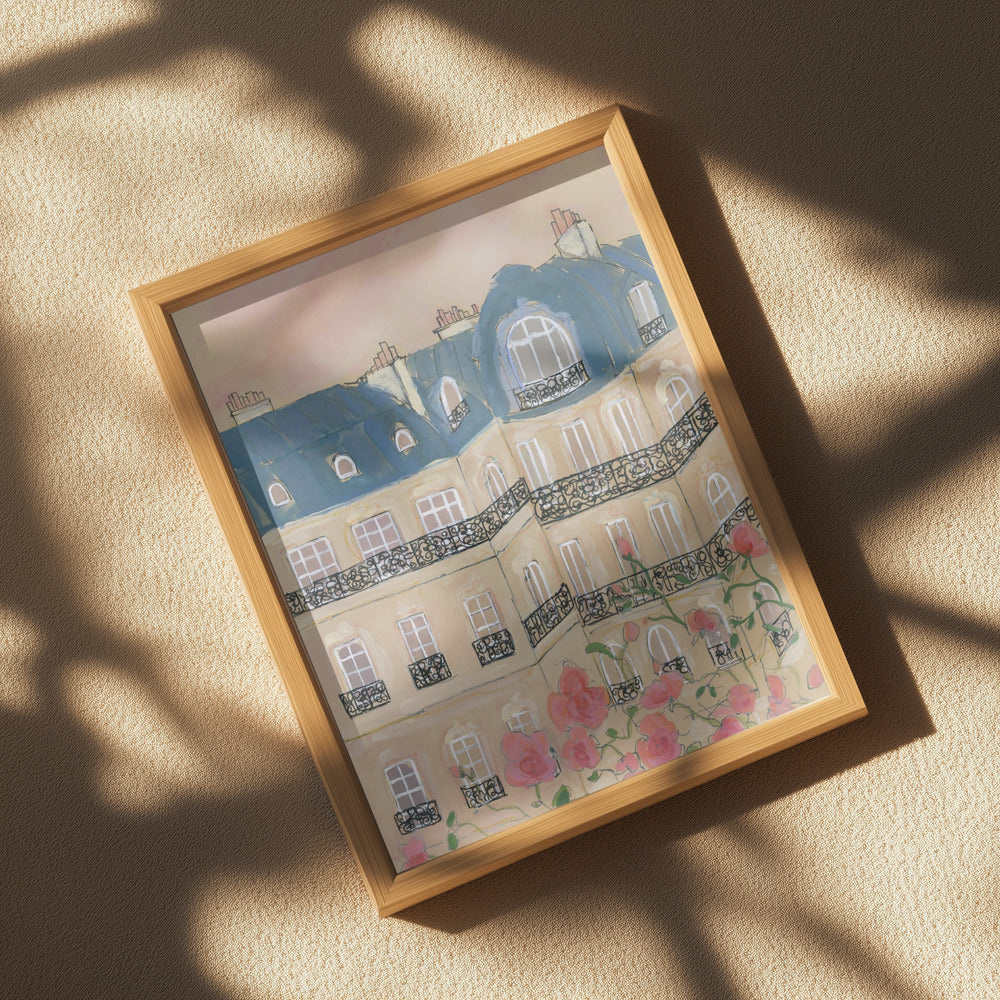 Sunset Over Paris 70x100 Poster och Canvastavla