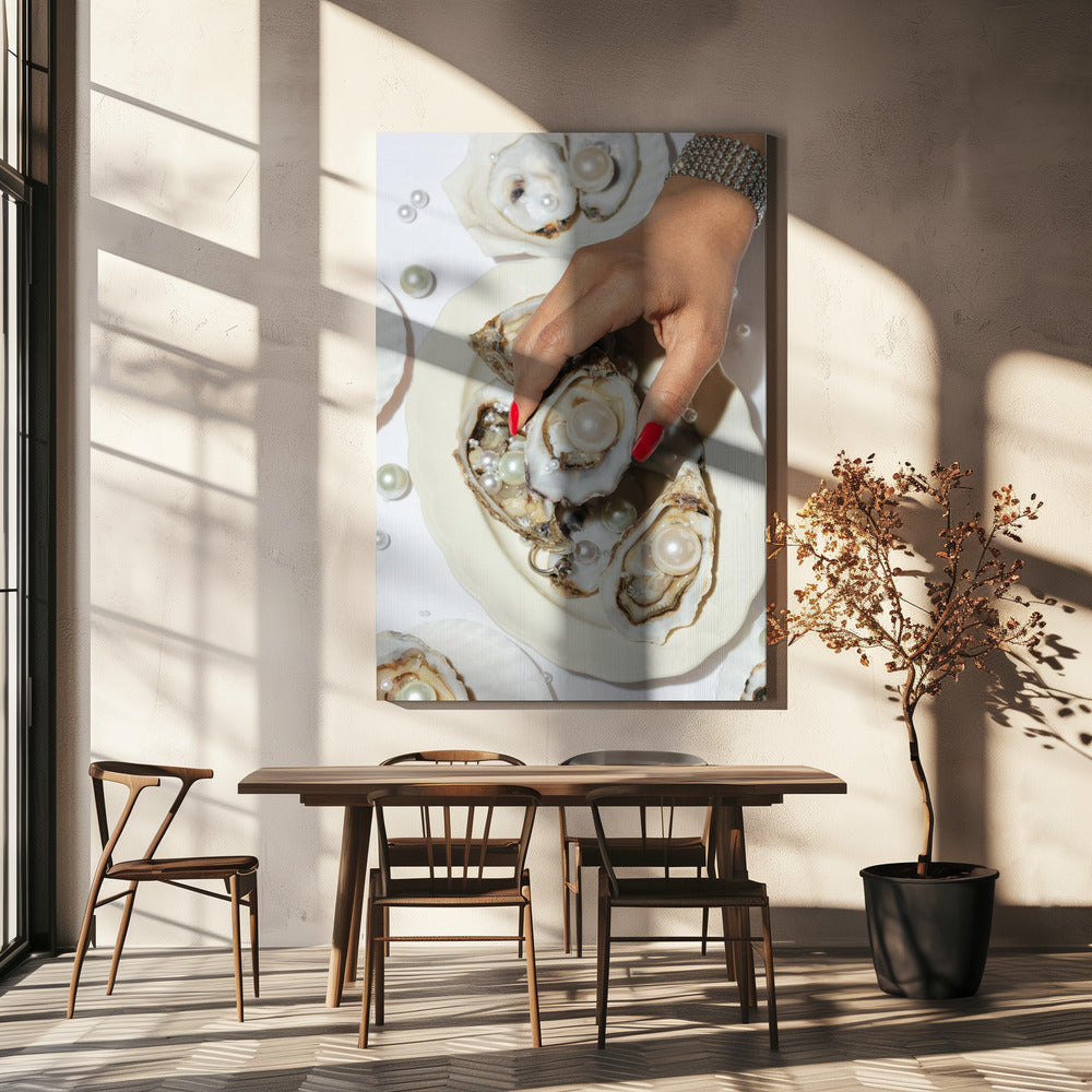 Oysters & Pearls No 02 Poster och Canvastavla
