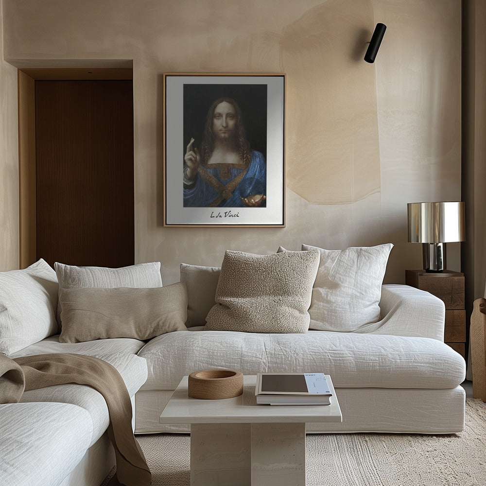 Salvator Mundi (circa 1500) Poster och Canvastavla