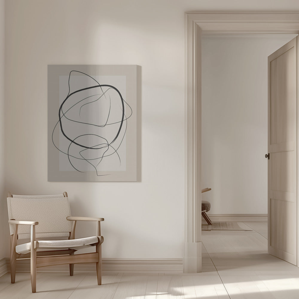 Soft Abstract Lines Art Poster och Canvastavla