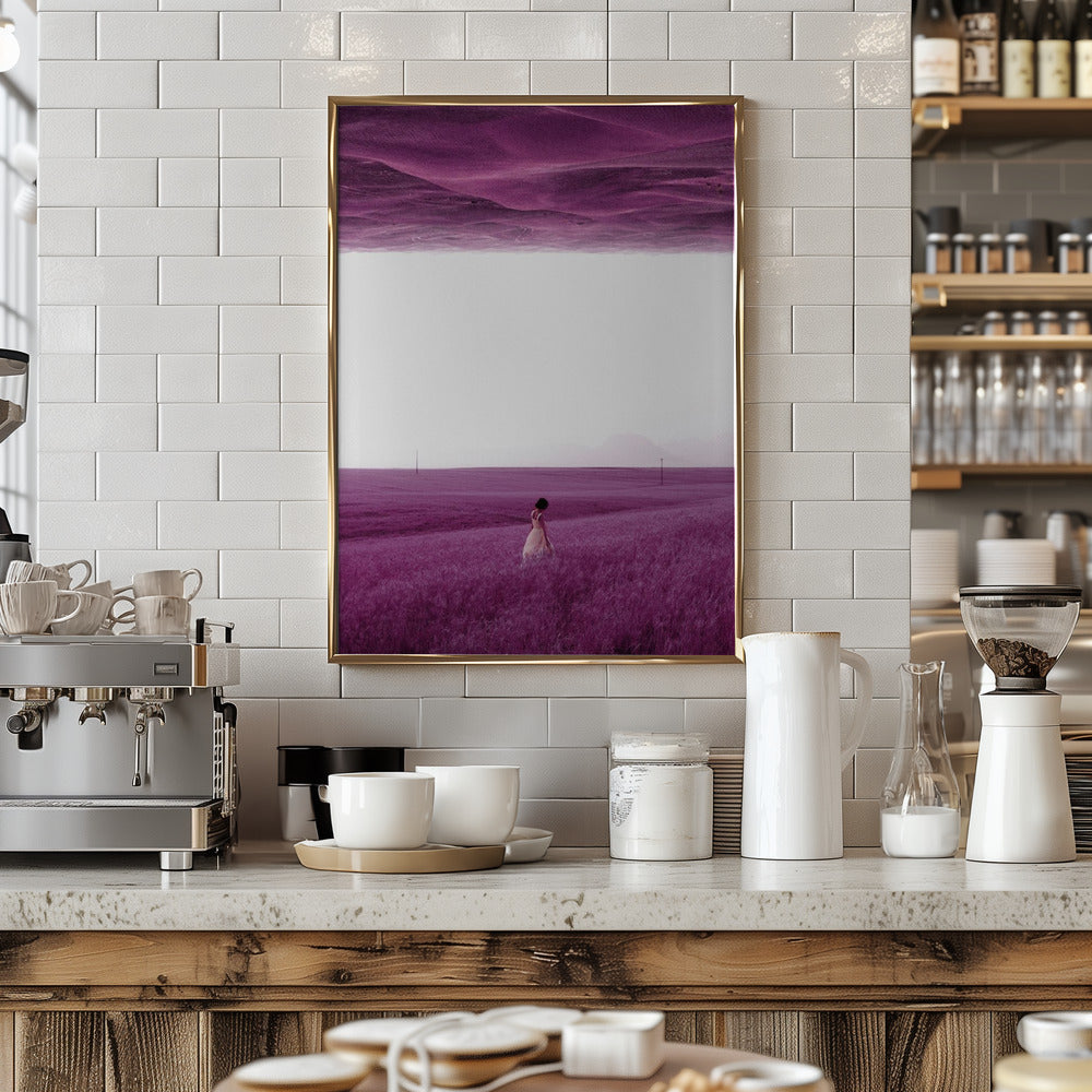Purple Fields Poster och Canvastavla