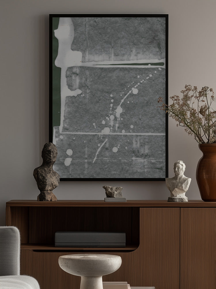 Tension fields 2 Abstract painting 18 green Poster och Canvastavla