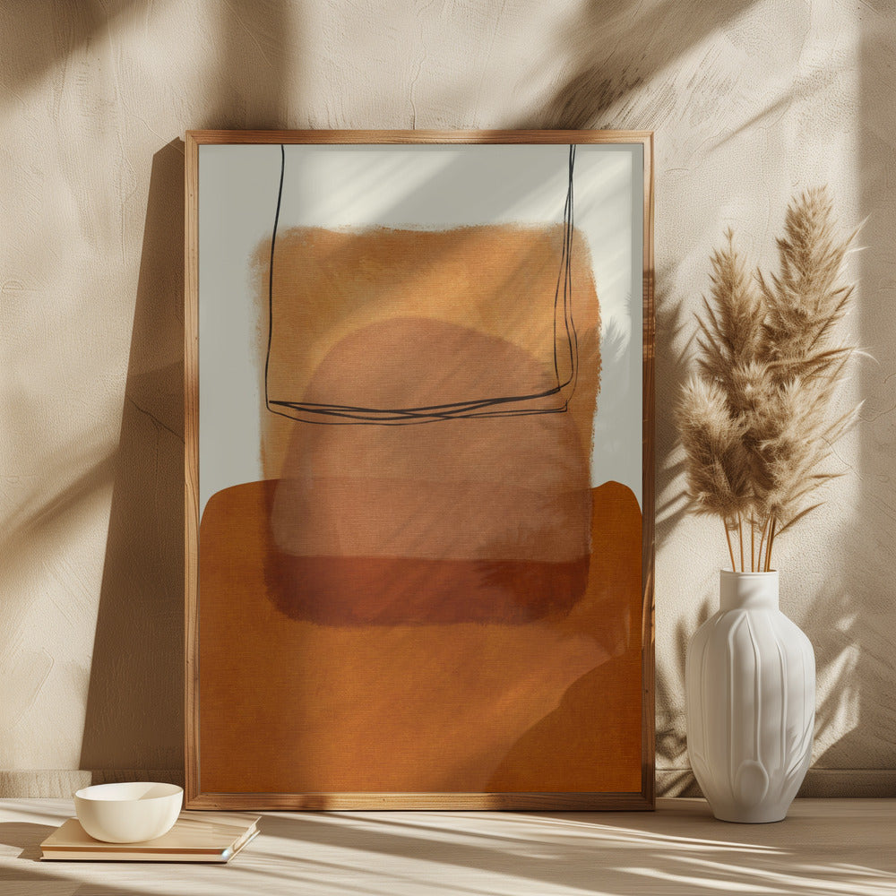 Painted Lines Desatur Kopie Poster och Canvastavla