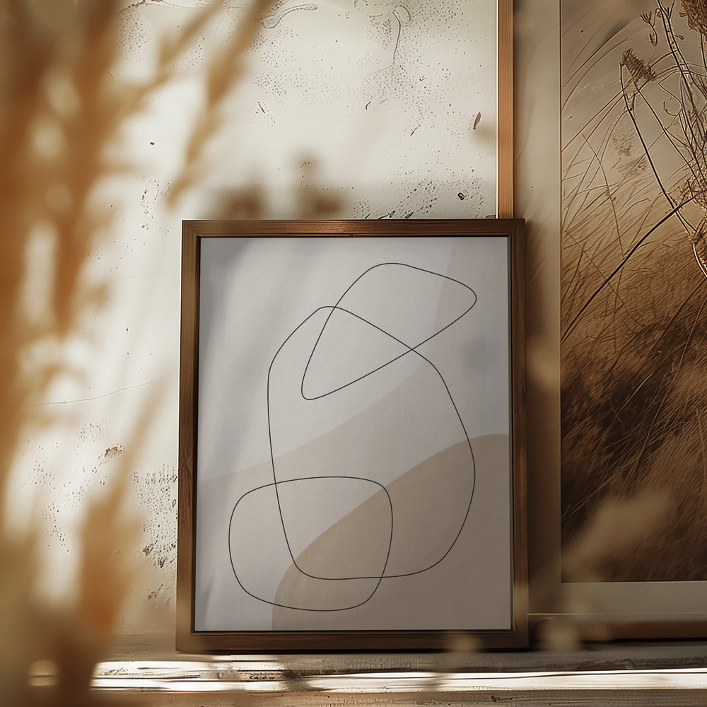 Graphic Shapes & Lines Poster Poster och Canvastavla