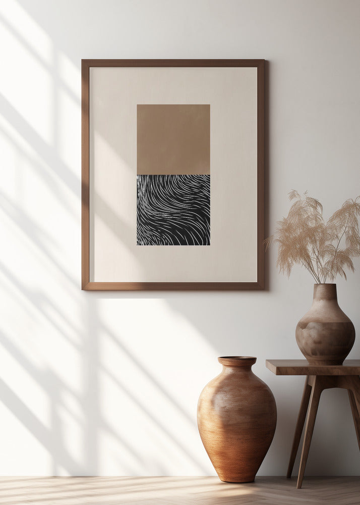 White Wave Art No.1 Poster och Canvastavla