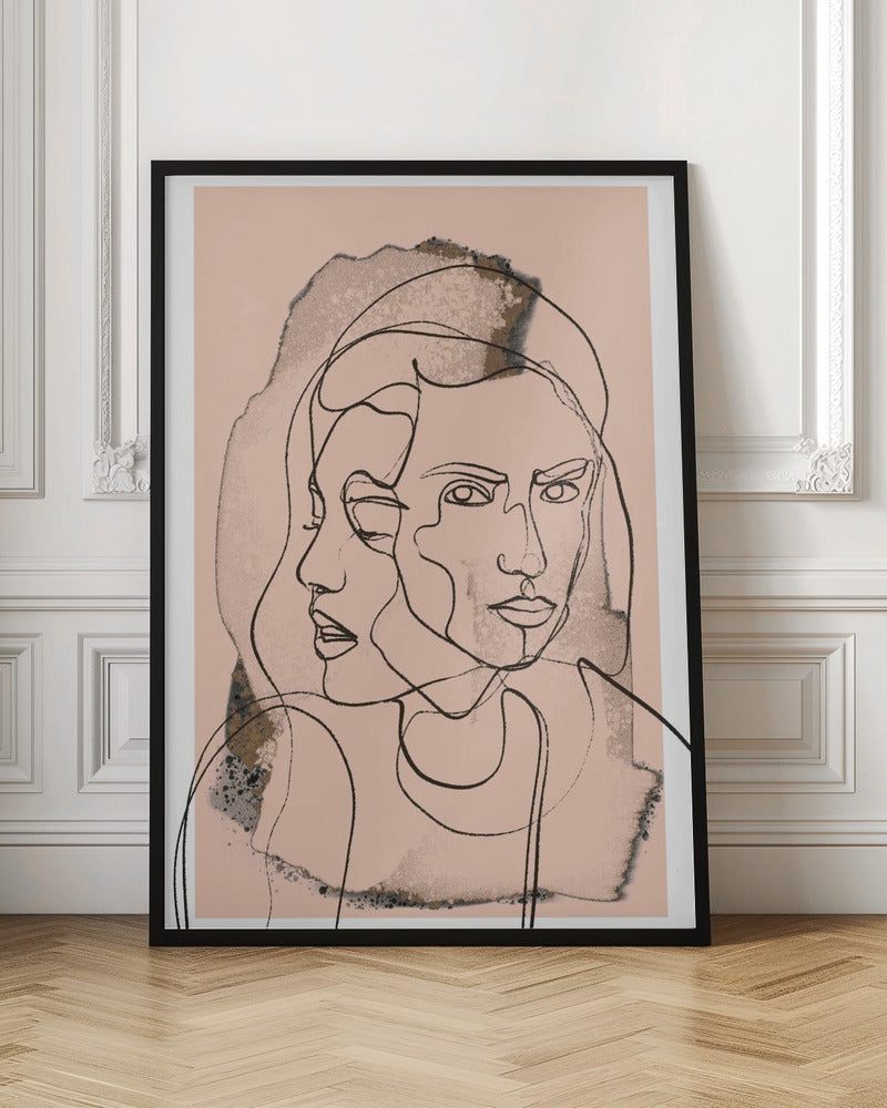 Time Whispers (Peach) Poster och Canvastavla