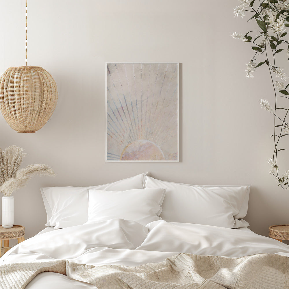 Morning Boho Sun Rays Poster och Canvastavla