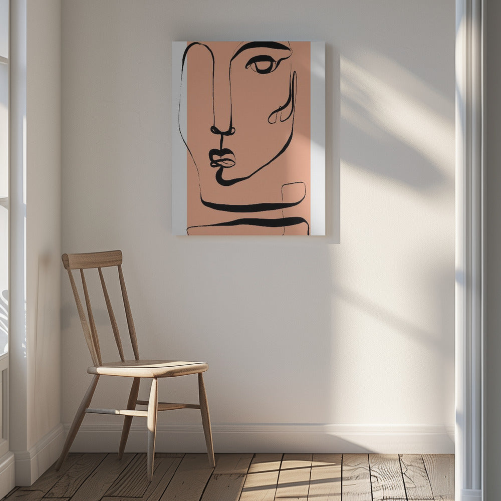 Le Visage (Peach) Poster och Canvastavla