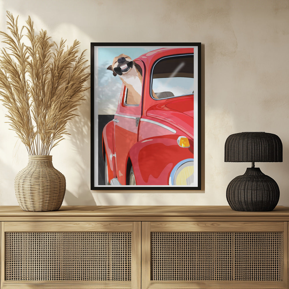 Zoom Dog Poster och Canvastavla