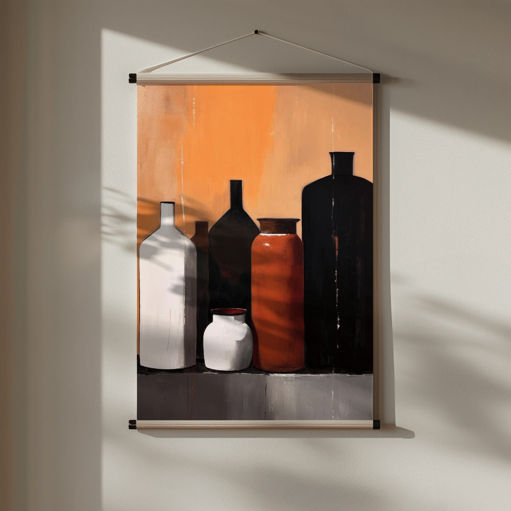 Still Life With Big Bottles Poster och Canvastavla
