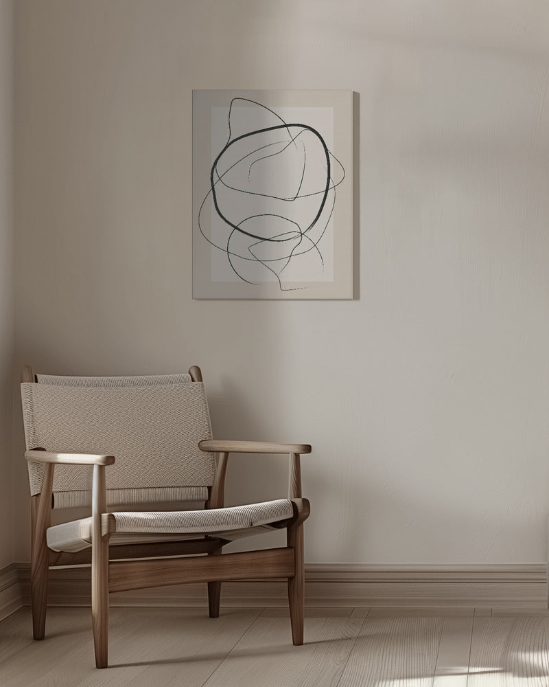 Soft Abstract Lines Art Poster och Canvastavla