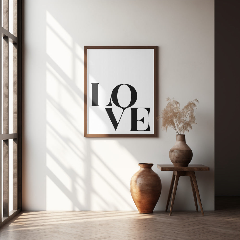 Love Black Poster och Canvastavla