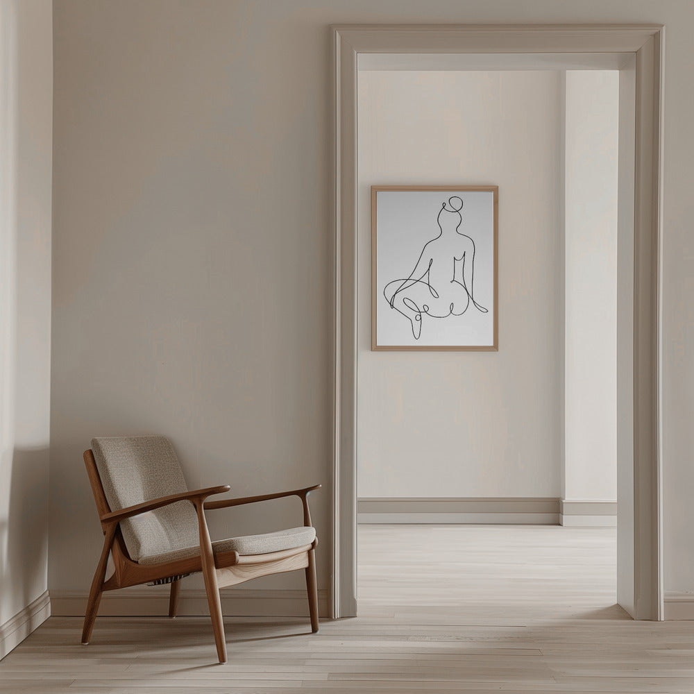 Nude Back Poster och Canvastavla