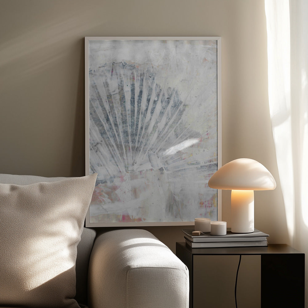 Abstract shell painting natural structure mural Poster och Canvastavla