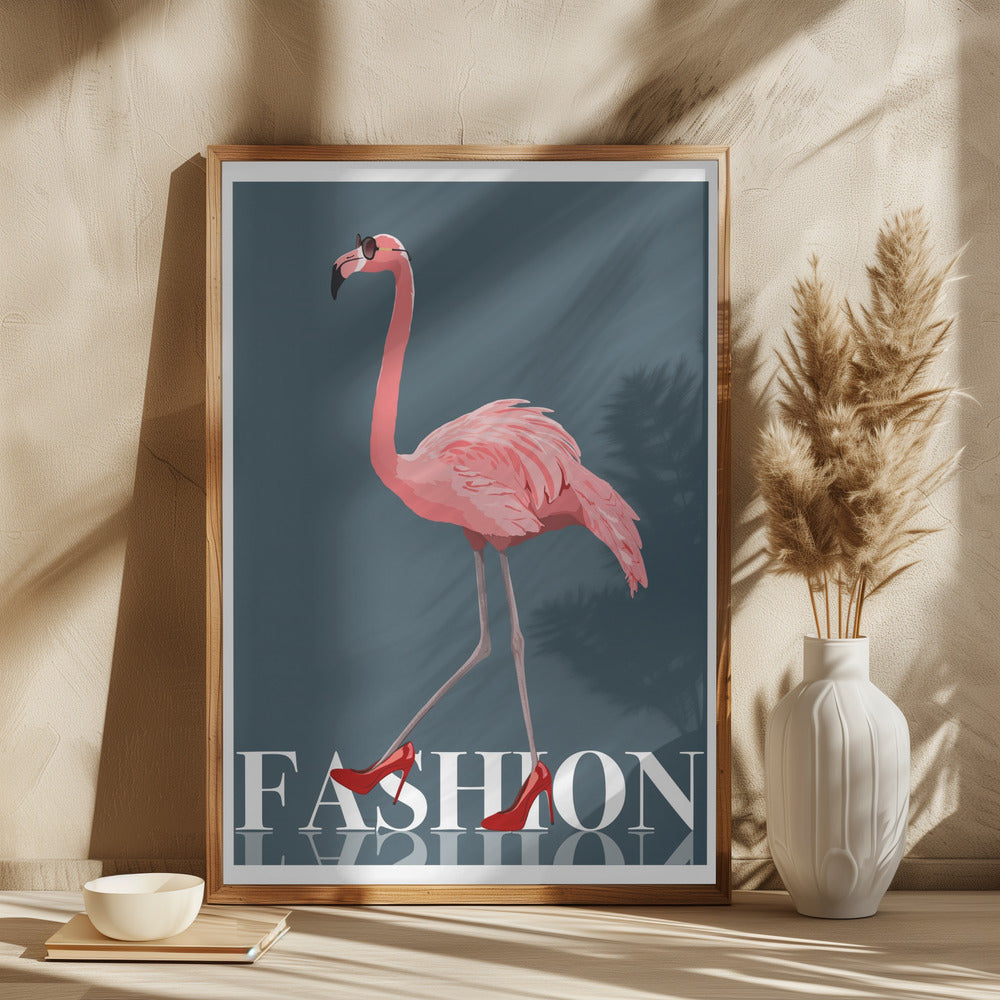 Fashion Flamingo Poster och Canvastavla