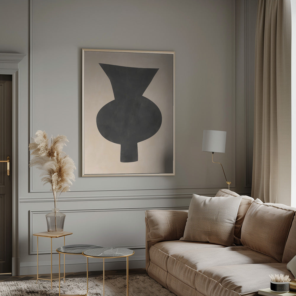 Black Vase Artwork Poster och Canvastavla