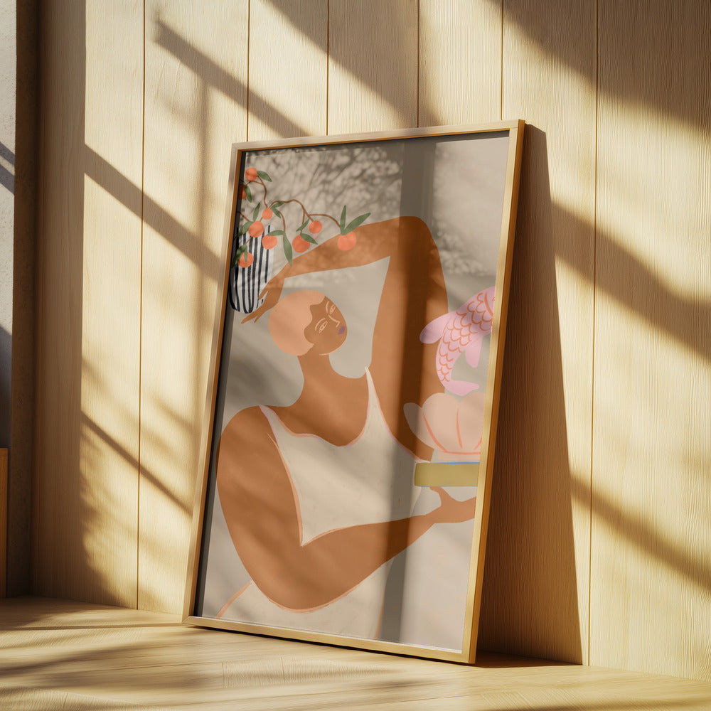 Fish And Oranges Poster och Canvastavla