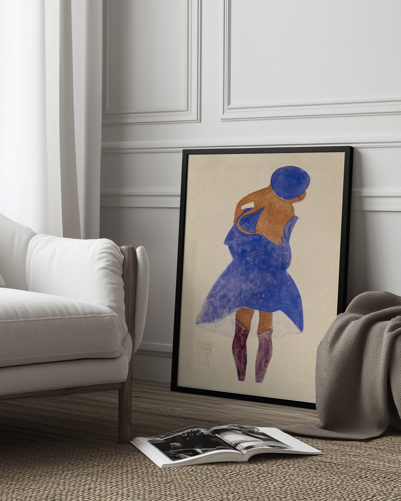 Standing Girl, Back View 1908 Poster och Canvastavla