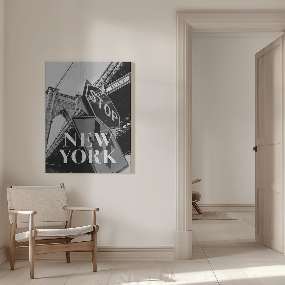 NYC Brooklyn Bridge Poster och Canvastavla