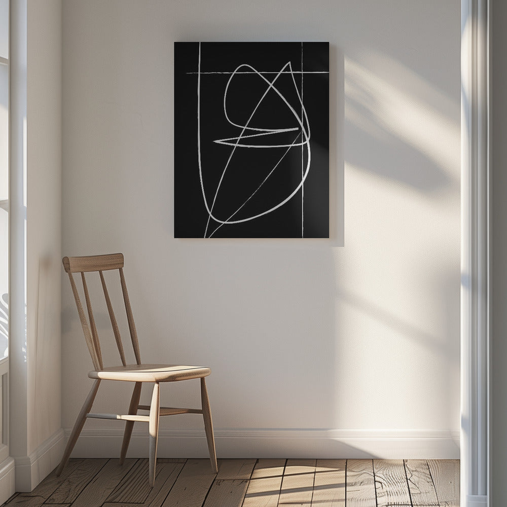 BW Lines Poster och Canvastavla