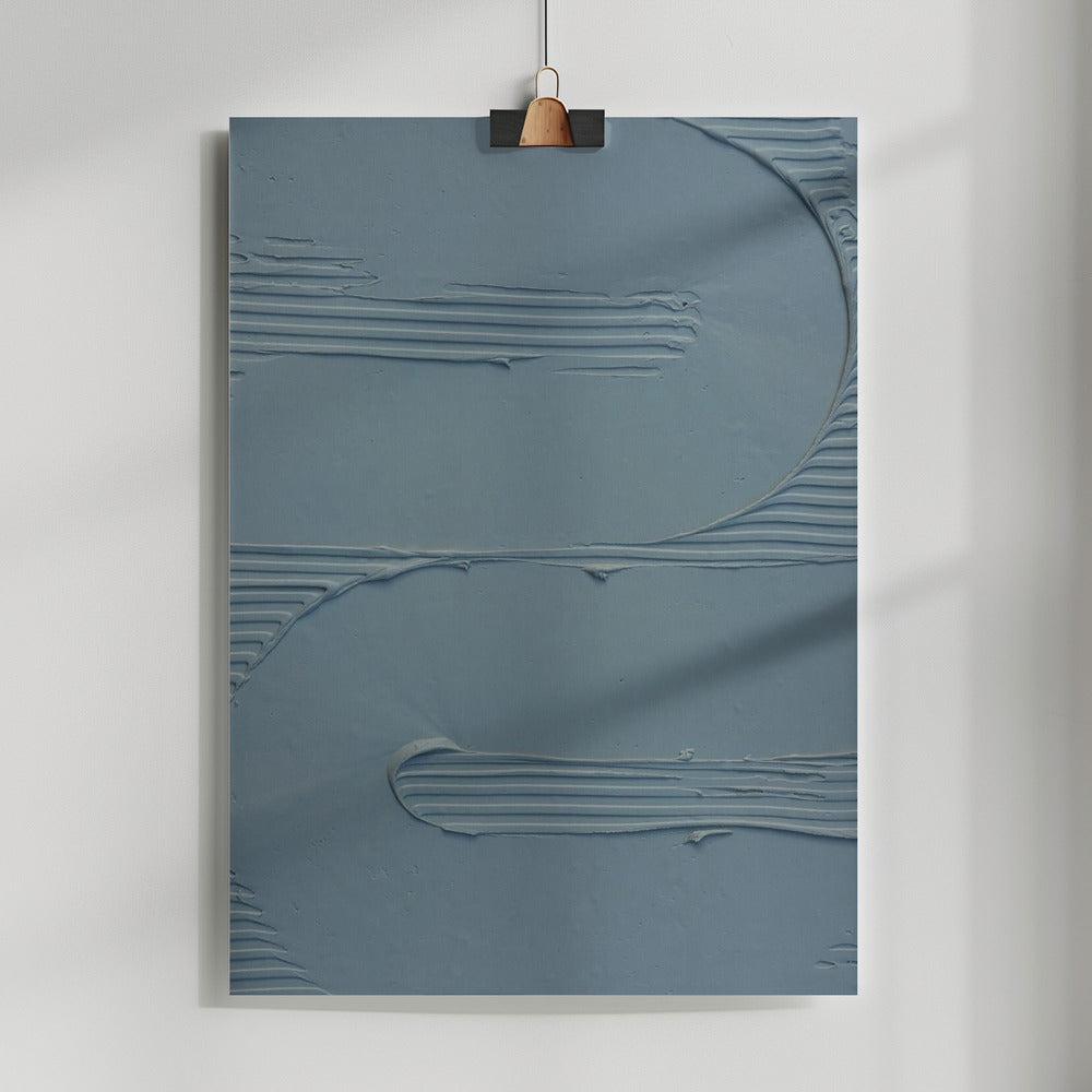 Mud Texture 12 Blue Poster och Canvastavla