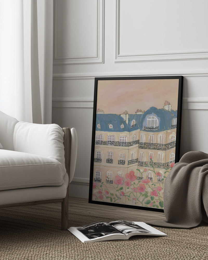 Sunset Over Paris 70x100 Poster och Canvastavla