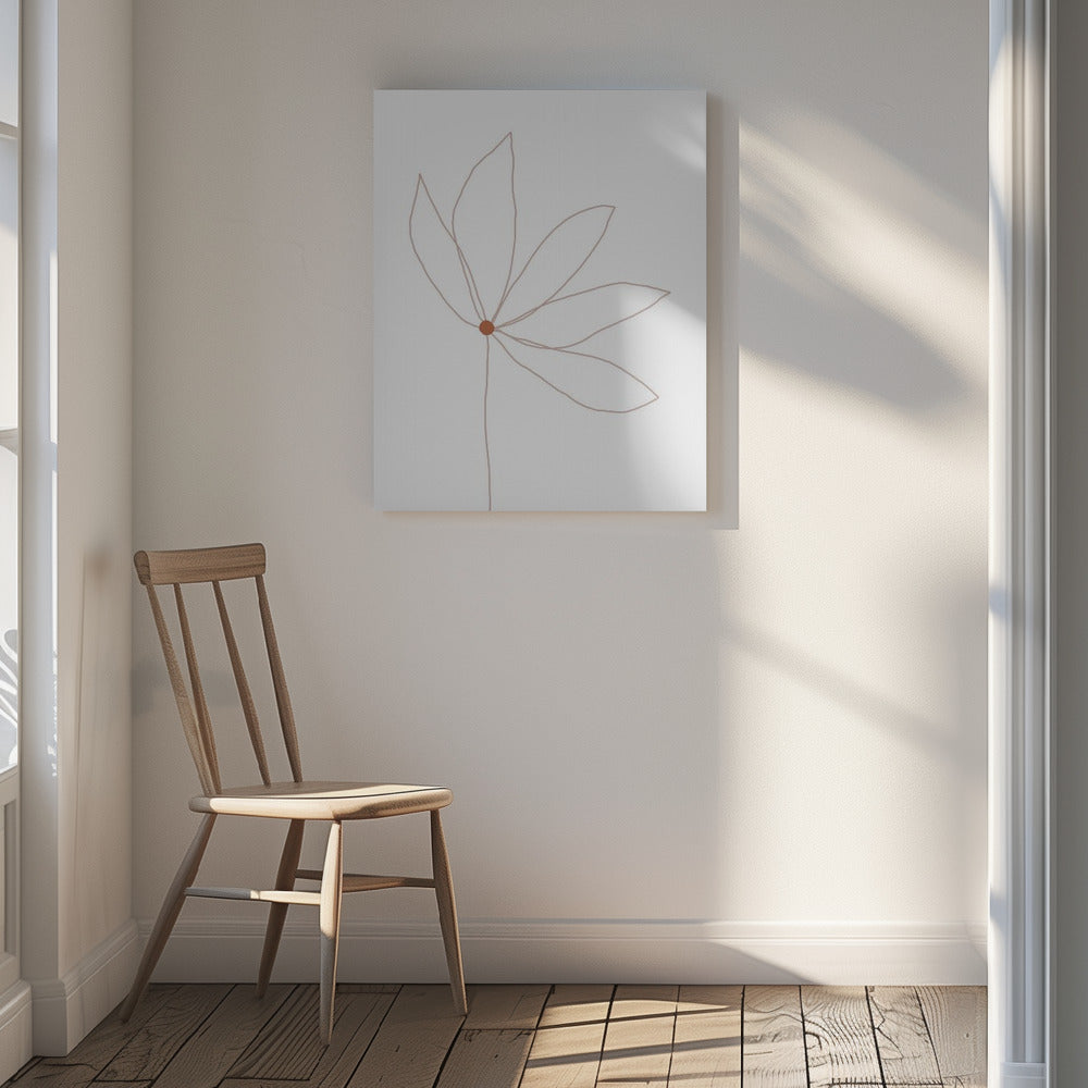 Minimal Flower Poster och Canvastavla