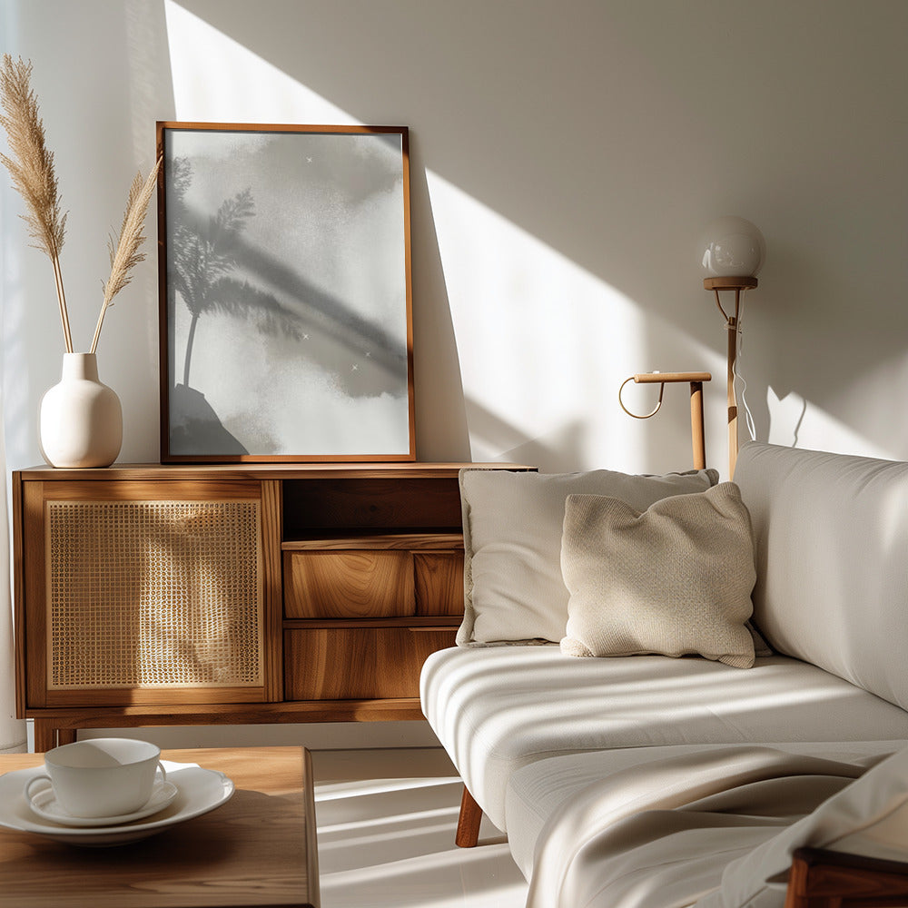 Cloudy White Poster och Canvastavla