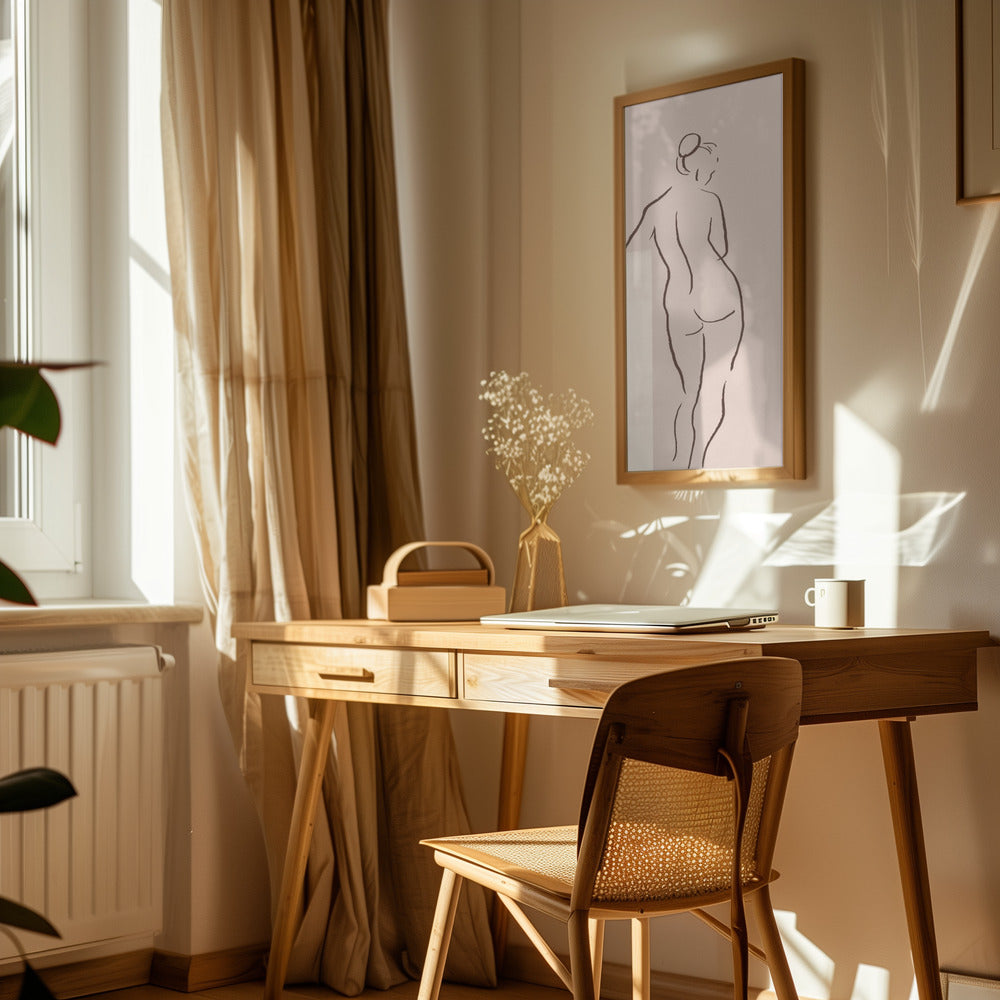 Woman Line Poster och Canvastavla