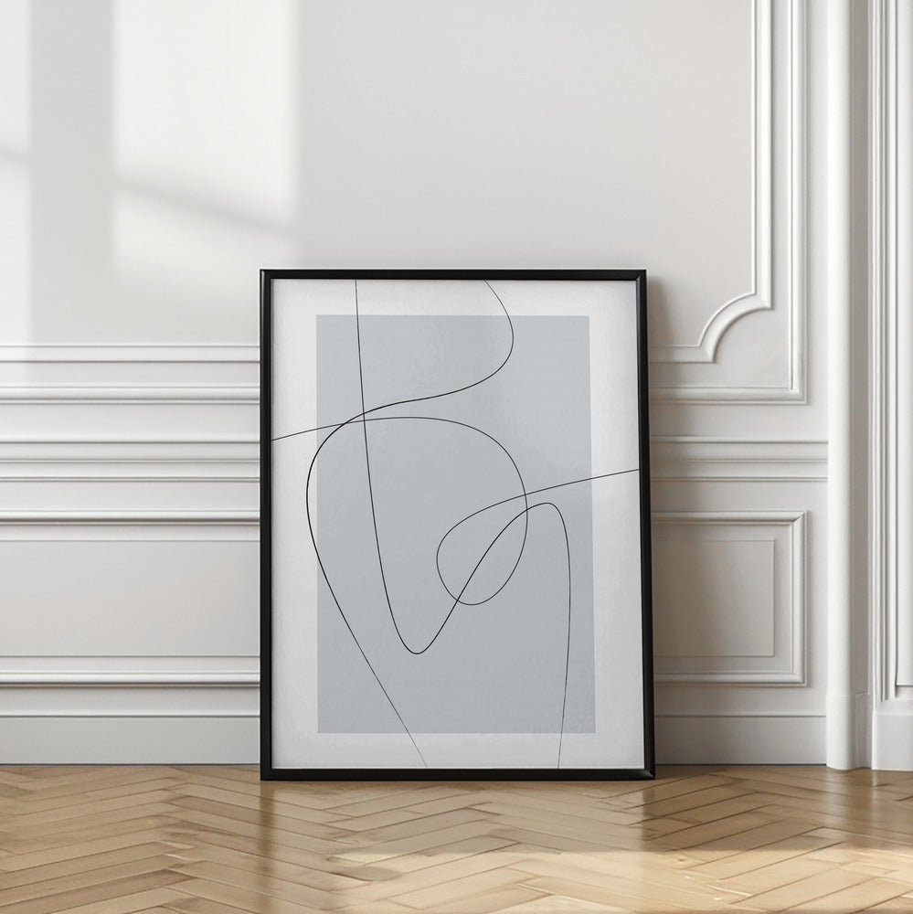 Gray Abstract Poster och Canvastavla