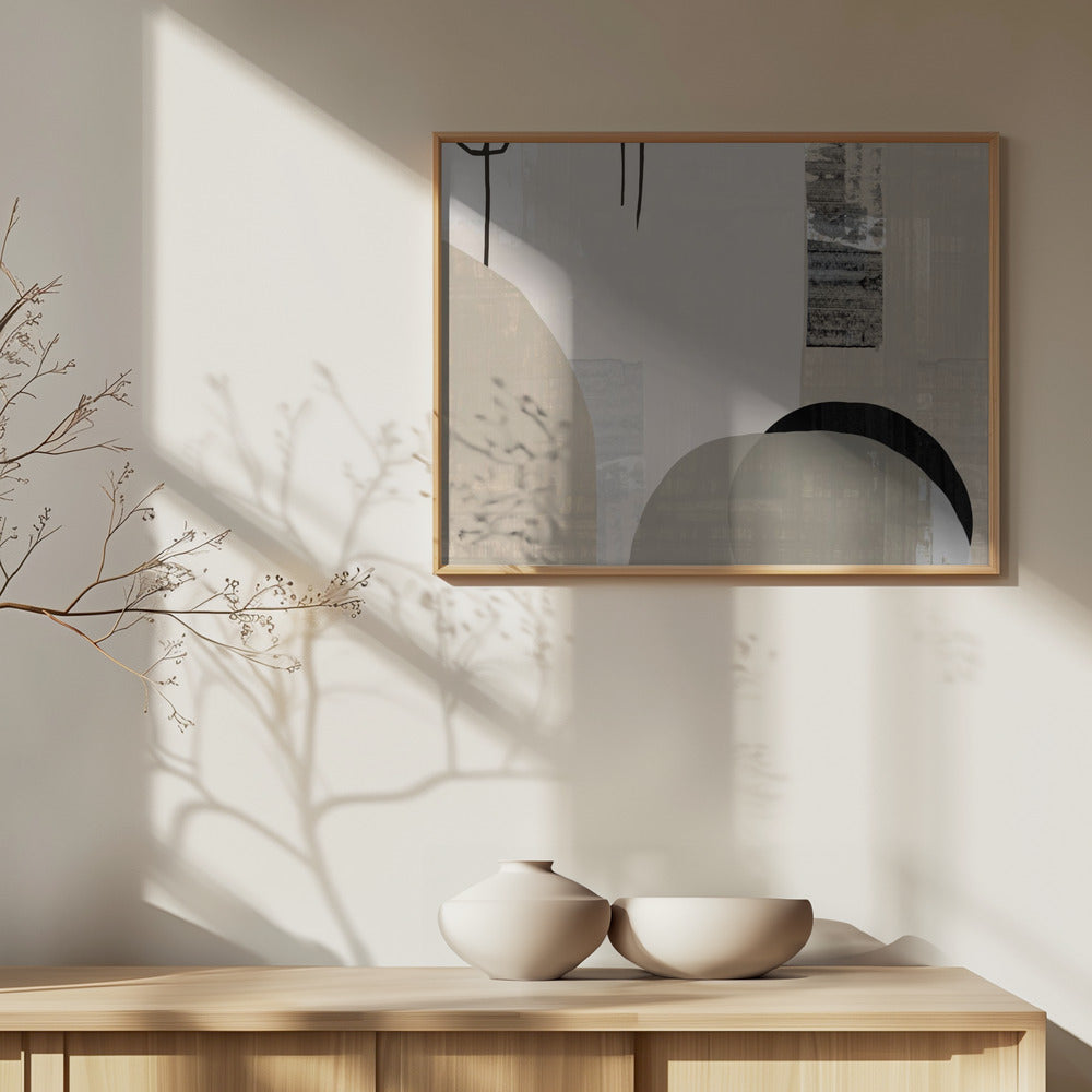 Monochrome Fluidity Poster och Canvastavla