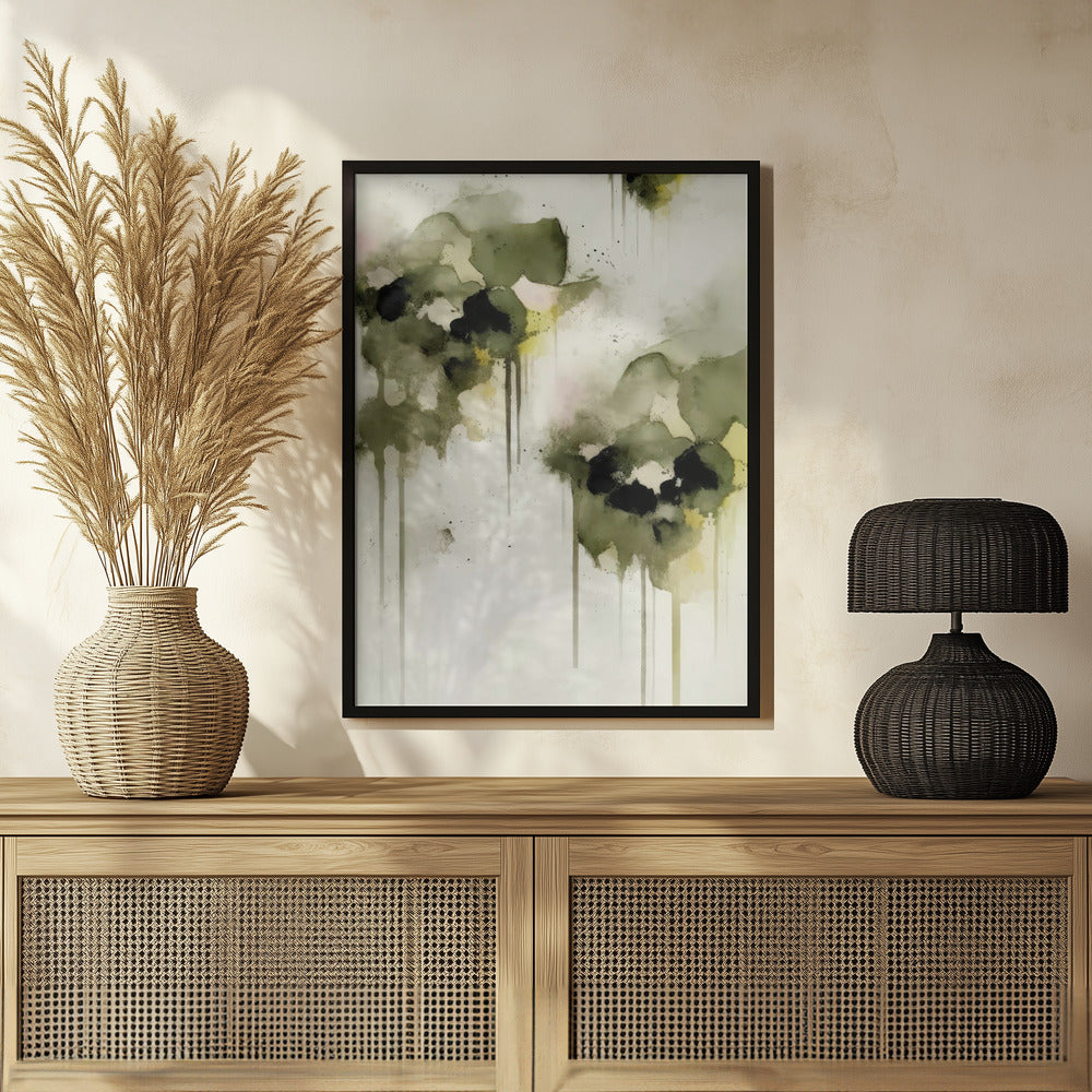 Greenpansies Poster och Canvastavla