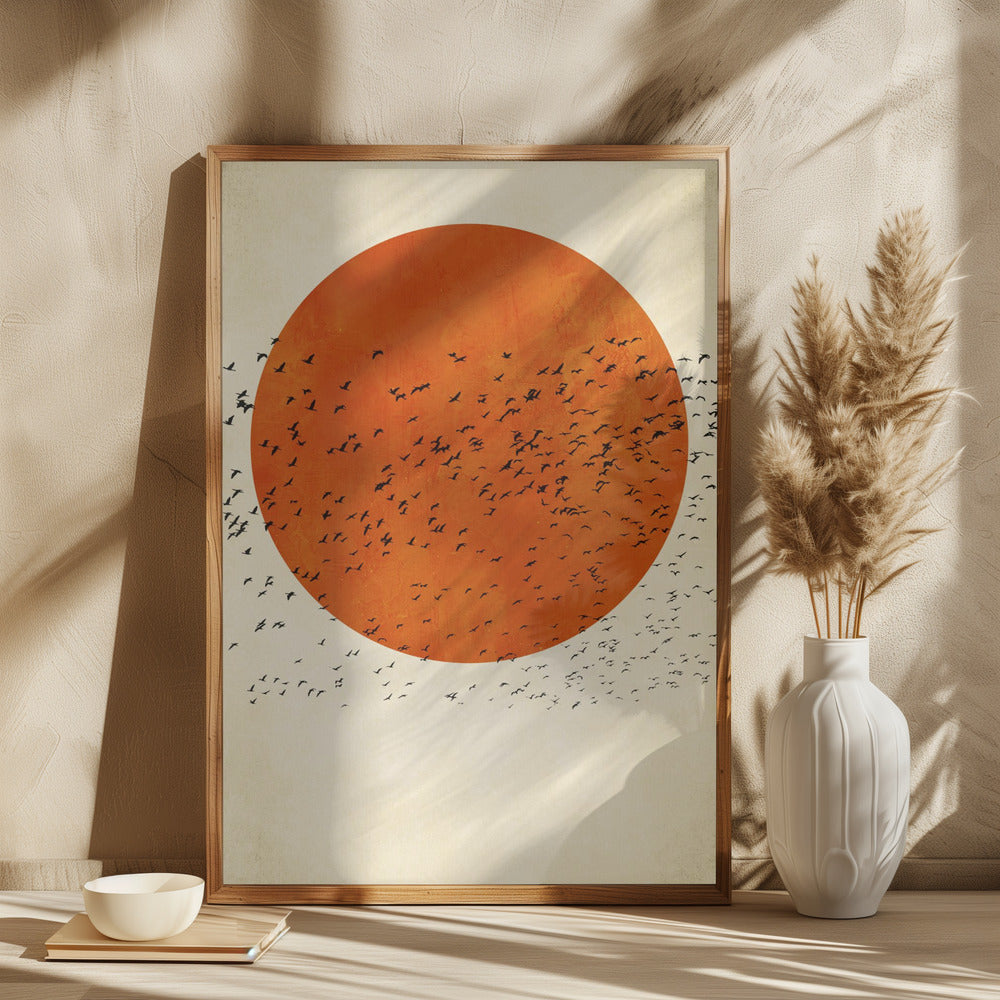 Birds In the Sun Poster och Canvastavla