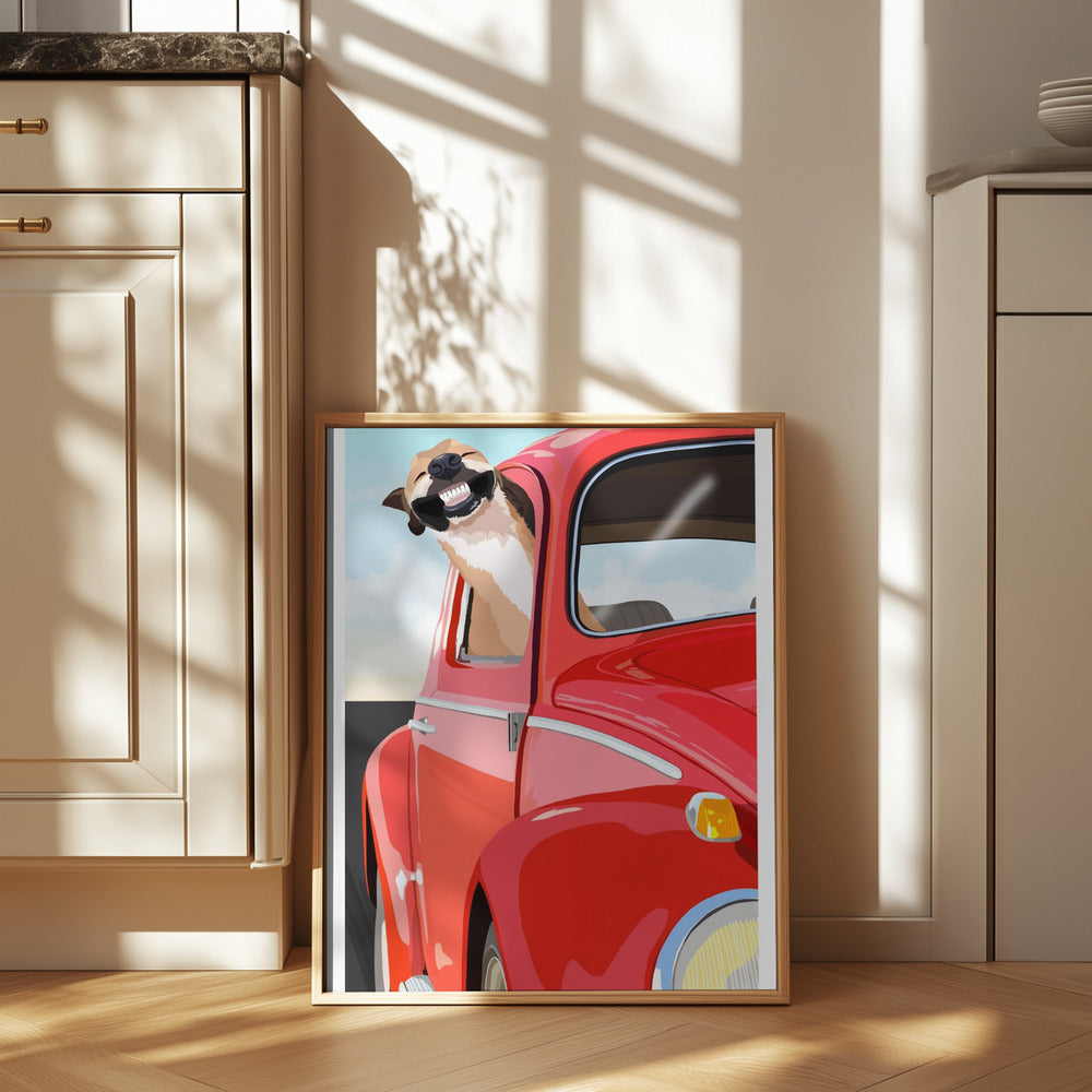 Zoom Dog Poster och Canvastavla