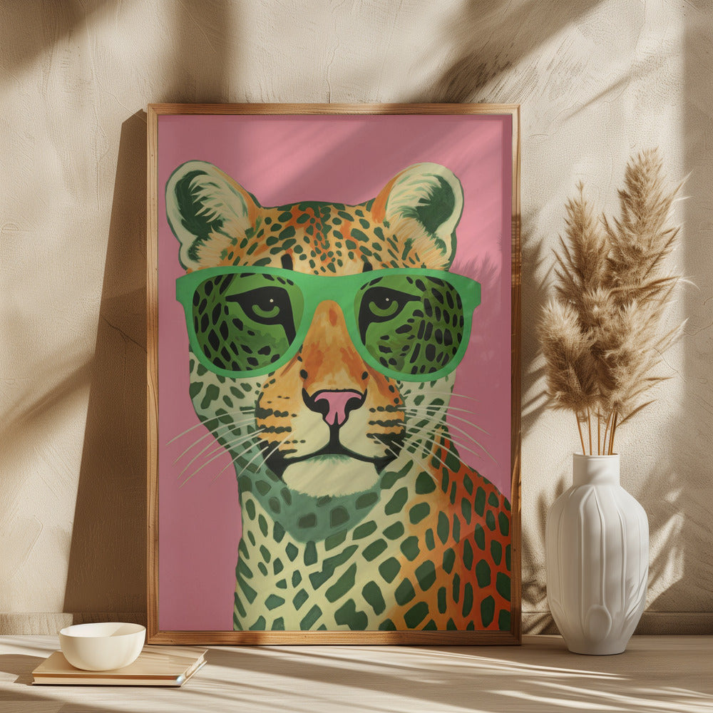 Leo With Glasses Poster och Canvastavla