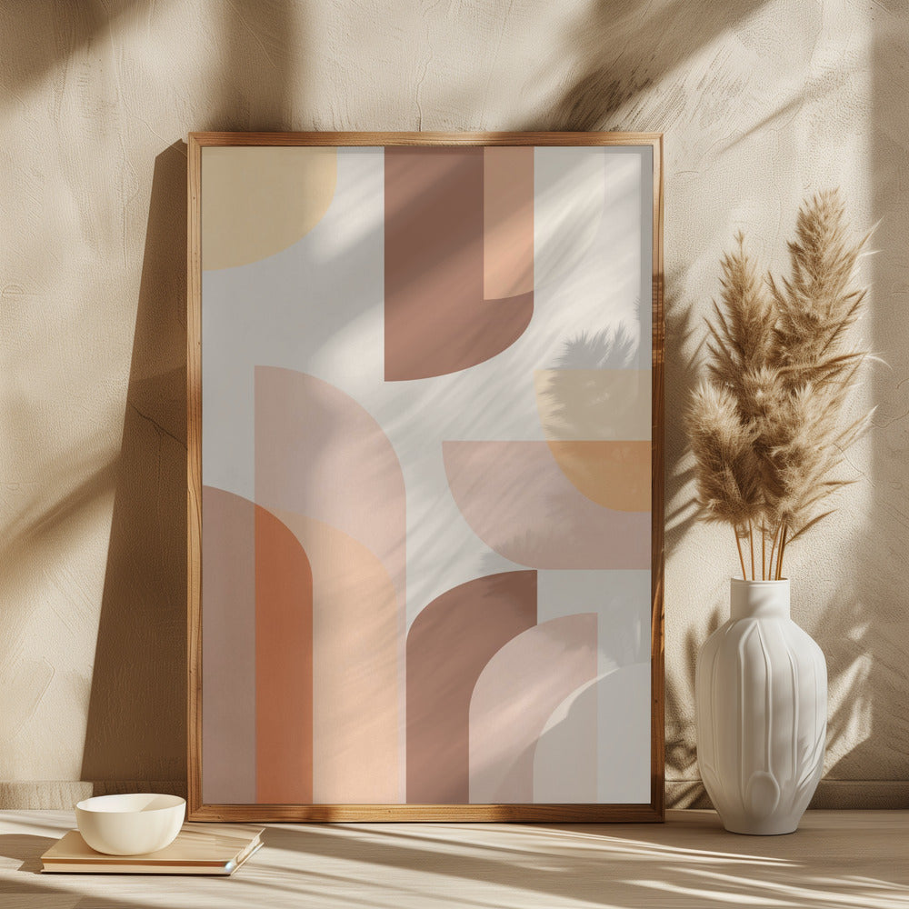 Retro Geometric Poster och Canvastavla