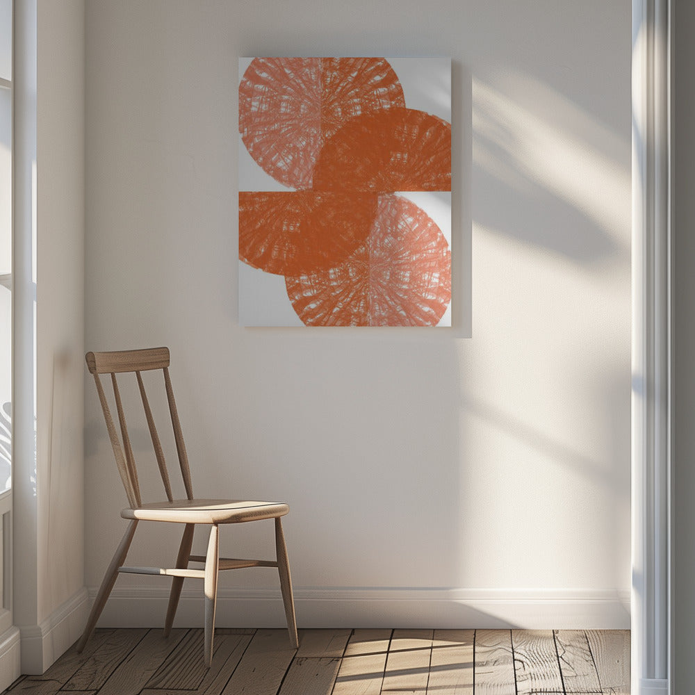 Orange Circle Fans 1 Poster och Canvastavla