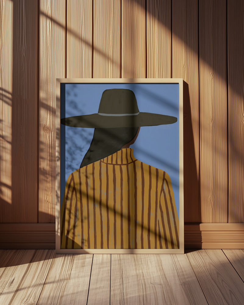 Modern Woman with Hat Poster och Canvastavla