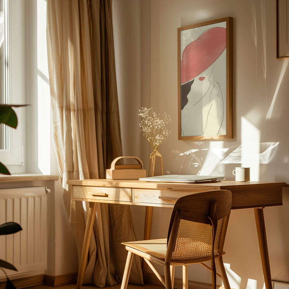 Red hat Lady Poster och Canvastavla