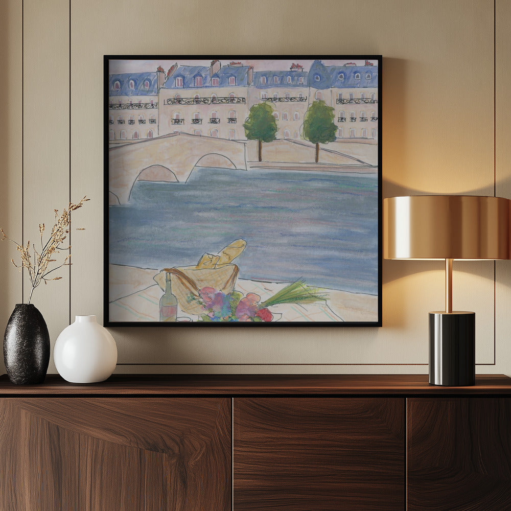Picnic At the Seine 70x100 Poster och Canvastavla