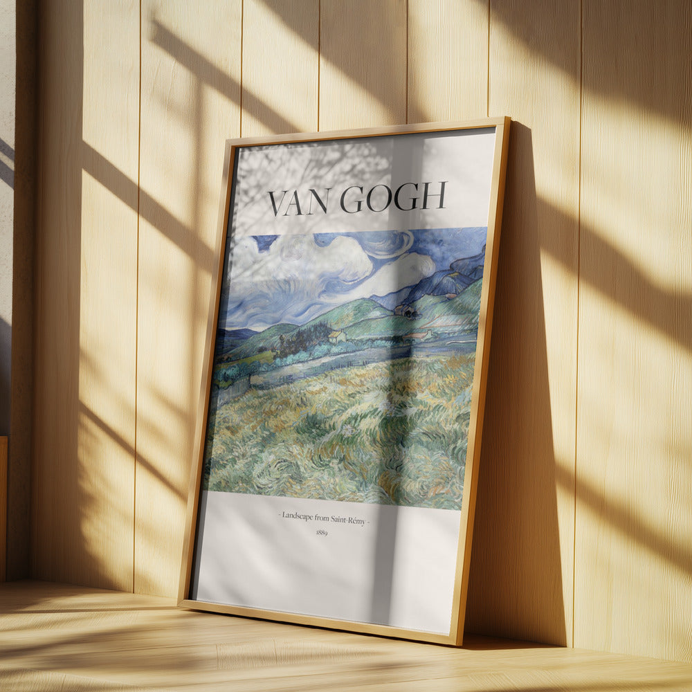 Landscape From Saint Rémy (1889) Poster och Canvastavla